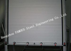 Light Aluminum Doors Overhead Metal Roll Up Doors Low Noise Heat Insulation Type