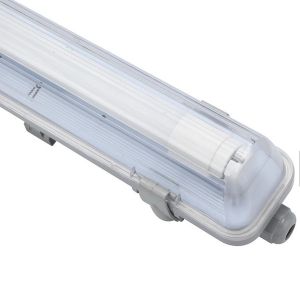 T8 Tube PC IP65 Housing Built In Sensor Light 40w Led Tri Proof Fixture