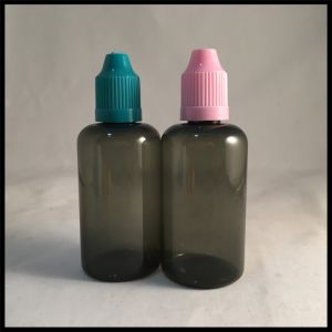 PET Dark Dropper Bottles 50ml , Black Transparent Squeezable Dropper Bottles