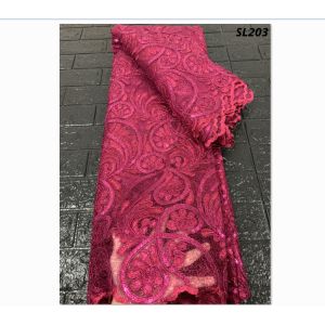 Wholesale price tulle mesh 3D embroidery flower fabric with beads and sequins