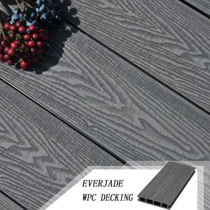 Custom Interlock Outdoor WPC Decking Board Above 18mm Thickness with Wood Grain