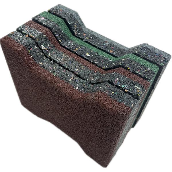 H-shaped rubber mat for shock absorption dog bone rubber tile for reduce damage outdoor rubber floor tiles