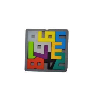 Square Learning Children Puzzle Silicone Rubber Toy 15x15 With Size Is 15*15*3