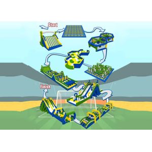 Fire Proof Inflatable Obstacle Challenges For Playground , Amusement Park