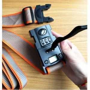 black 3- digital strap lock&Wholesale weighing electric webbing luggage strap