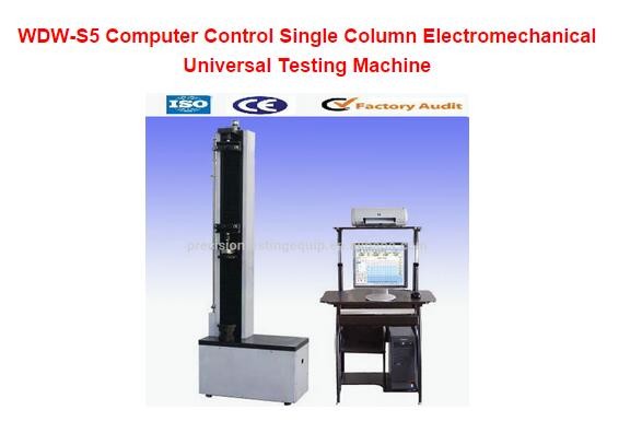 Quality Computer Control Single Column Electromechanical hydraulic universal testing machine WDW-S5 for sale
