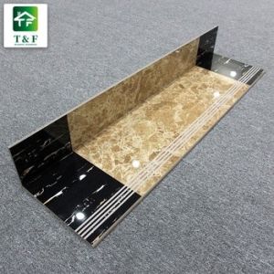 China Yellow Ceramic Staircase Tiles 300 x 1200mm Glossy Surface Texture on sale