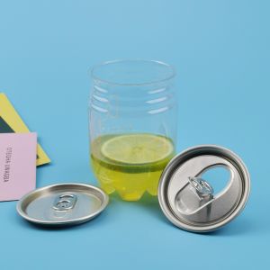250ml Empty Disposable Plastic Beverage Cans With Aluminum Lid