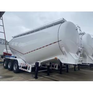 CIMC 3 Axis High Strength Powder Tanker With Diesel Engine Unit Semi Trailer