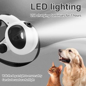 5M Retractable Pet Dog Leash With LED Light Flashlight And Bag For Walking Dog