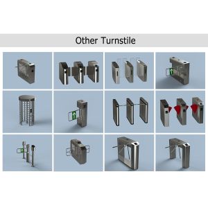 TCP IP Acrylic Panel Stainless Steel Security Turnstile Gate