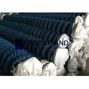 Plastic Coated Chain Link Fence Roll , Garden Cyclone Wire Fence 2"×2" Hole Size