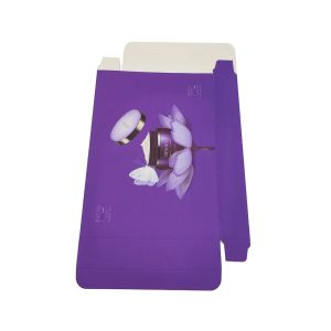 custom logo cosmetic box skincare face cream box texture and embossed beauty