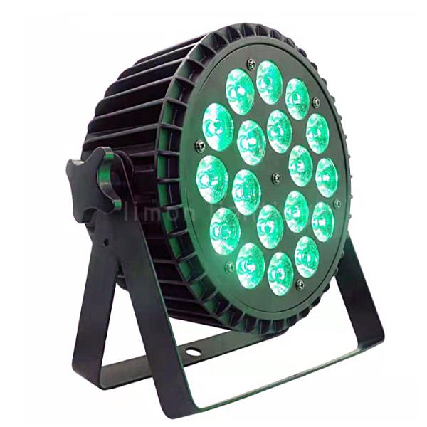 Big Lens DMX 18x10w RGBW 4in1 Aluminum Cast Indoor LED Flat Par Light