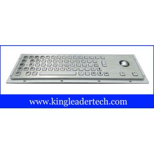 Ruggedized Panel Mount Metal Keyboard With Trackball / Stainless Steel Keyboard