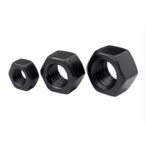 M12 M20 Carbon steel Hexagon Nuts Grade8.8 Black finishing Metal Nuts Class 8.8