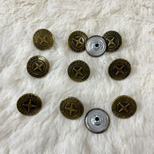 Customize Botones coat jeans buttons adjustable pin metal logo sewing free jeans buttons and rivets for Denim Jean