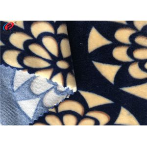 92 Polyester 8 Spandex Korean Velvet Fabric Microfiber Printed Fleece Fabric