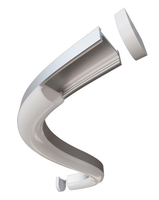 YD-2462 bendable by hand LED profiles flexible LED profiles