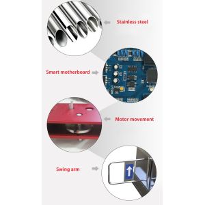 Durable Pedestrian Gate Access Control , Turnstile Security Doors 304 Stainless
