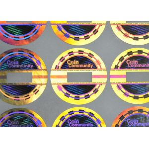 Wholesale Demetalized security coin 3d hologram sticker with VOID effect from china suppliers