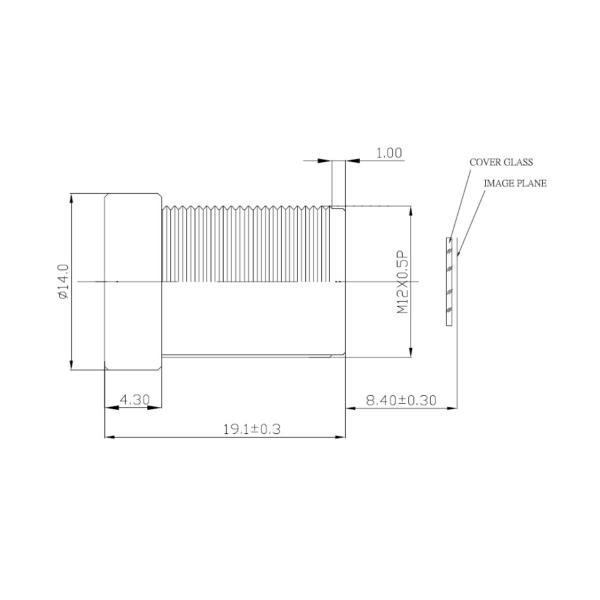 1/2" 6mm 5 Megapixel S mount lens, F1.8 , high quality wide angle lens