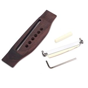 6 Strings Acoustic Guitar Bridge Saddle Shims 72MMM Cradle Insert With Wrench