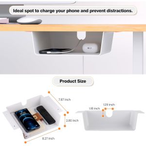 Under Desk Drawer Organizer Versatile Storage Shelf for Adjustable Stand Up