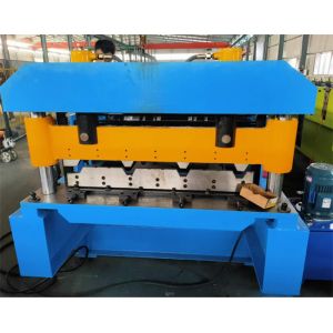 Iron 0.3-0.8mm trapezoidal roof sheet roll forming machine metal panel making