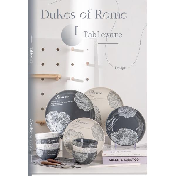 Ceramic Dinner Set 72 Pcs Porcelain Dinnerware Jogo De Jantar Tableware 2024 Design Rome