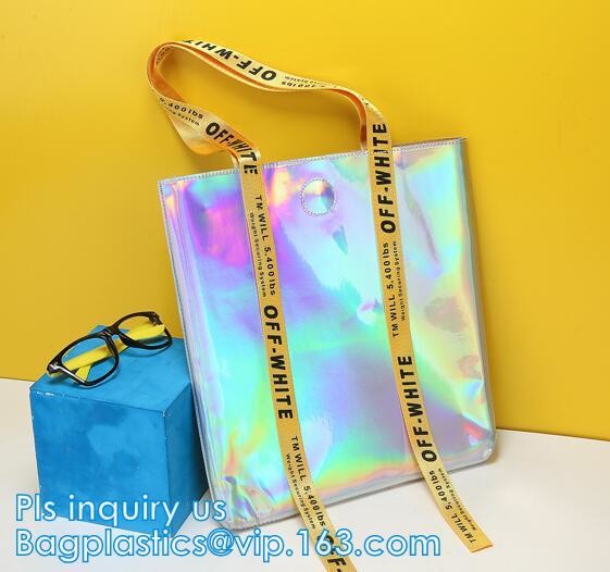 Handbag Shoulder Tote Makeup Bag, Summer Beach Clear PVC Shoulder Bag DIY Transparent Tote Bag, PVC Swim Shoulder Bag Pa