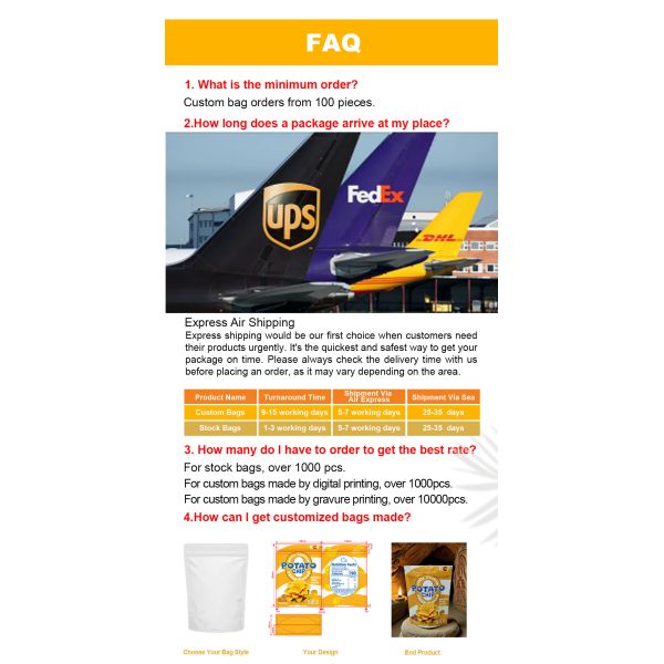 Pad Printing Customized Potato Chips Flat Bag Resealable Packaging Bag Zipper Seal Clear Window for Beef Jerky Packaging