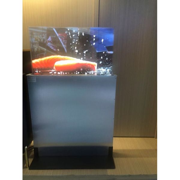 Interactive 30-inch Lifting transparent oled displays Remote Control Height Dynamic Engagement Marketing Equipment