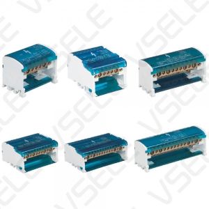 Din Rail Electrical Terminal Block Modular Screw Connection Power Distribution