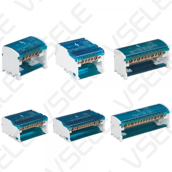Din Rail Electrical Terminal Block Modular Screw Connection Power Distribution