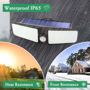 80 LED Outdoor Motion Sensor Light, Solar Motion Lights Outdoor Security for