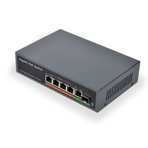 52V DC 8K entries 65W power supply 5 Ports Gigabit IEEE 802.3af /at POE Switch