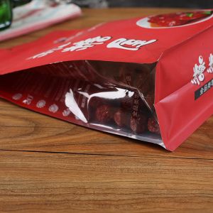 Snack 60mic Flat Bottom Bag Packaging Standing Pouch Flat Bottom
