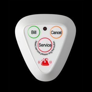 Wireless Table Call service button with display receiver system