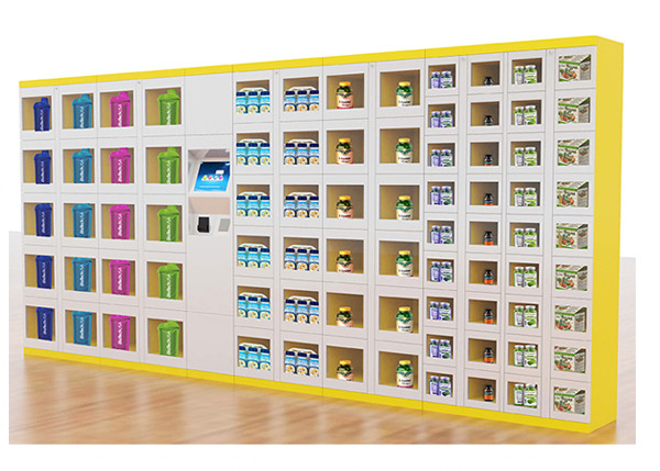 Electronic Touch Screen Vending Lockers For Library Room / Outdoor