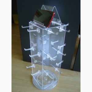 4sides Turntable Counter Top Display Rack With Top Pad Holder