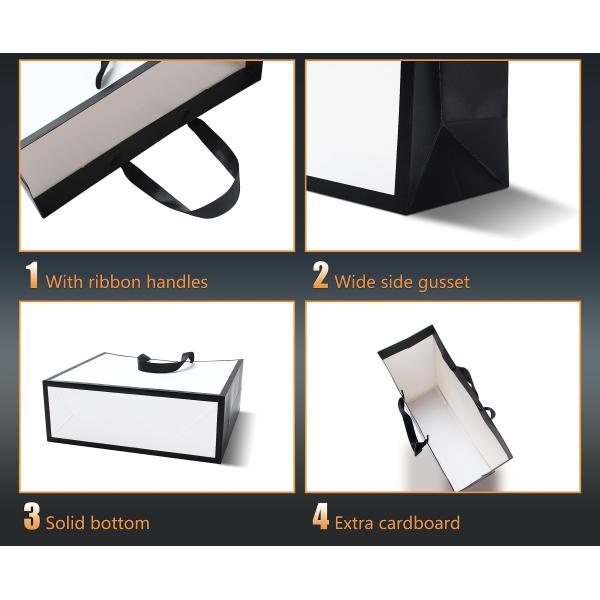 Custom Logo Popular Boutique Shopping Paper Bag in Gravure Print Design for Shoes