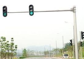 China Powder Coated Traffic Lights Signal Mast Arm Pole 4m For Steel on sale