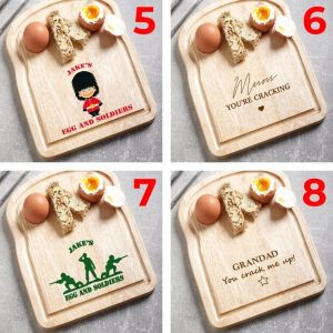 Personalised Egg & Toast wooden Board| Breakfast Dippy Eggs Board Personalized