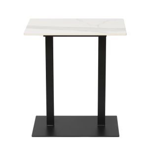 Smooth Surface Ceramic Bedside Table Scratches Resistant With Iron Base