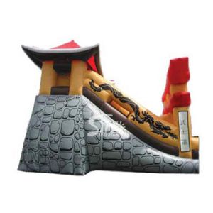 Giant Samurai Temple Inflatable Castles With Slide Commercial Grade for outdoor