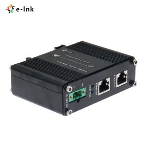 Industrial 10G 60W PoE Injector 12-48V DC Input Gigabit Ethernet DIN Rail Mount