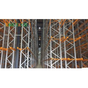 Metal Teardrop VNA Racking System , Yellow Warehouse Rack Numbering System