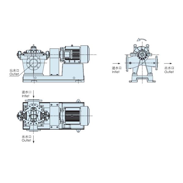 East Dfoms-H Axial Split Double Suction Centrifugal Pump