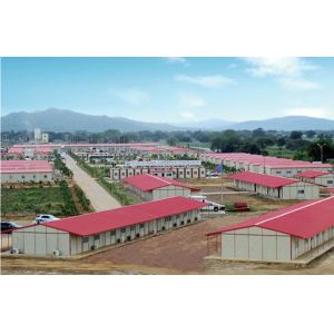 Wholesale pre build K type prefabricated house with light steel structure and sandwich panel from china suppliers
